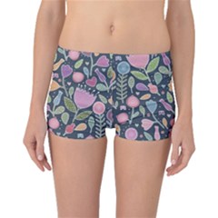 Floral Pattern Boyleg Bikini Bottoms