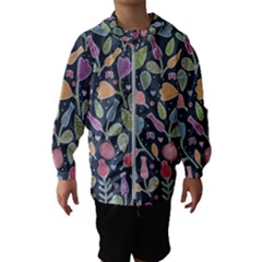 Floral Pattern Kids  Hooded Windbreaker