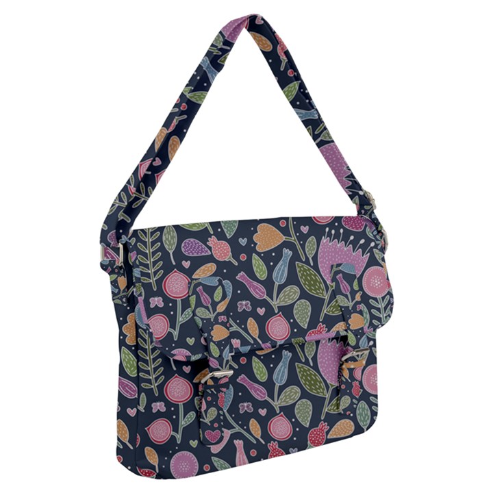 Floral pattern Buckle Messenger Bag