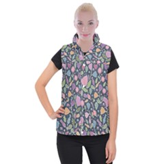 Floral Pattern Women s Button Up Vest