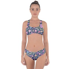 Floral Pattern Criss Cross Bikini Set