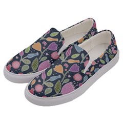 Floral Pattern Men s Canvas Slip Ons