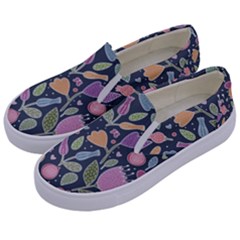 Floral Pattern Kids  Canvas Slip Ons