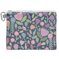 Floral Pattern Canvas Cosmetic Bag (xxl)