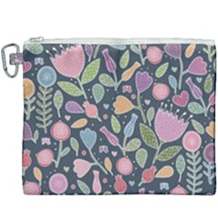 Floral Pattern Canvas Cosmetic Bag (xxxl)