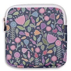 Floral Pattern Mini Square Pouch