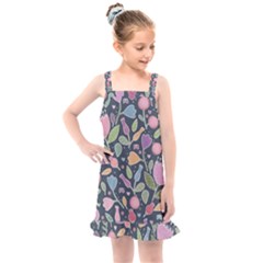 Floral Pattern Kids  Overall Dress