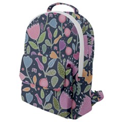 Floral Pattern Flap Pocket Backpack (small)