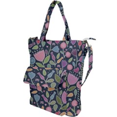 Floral Pattern Shoulder Tote Bag