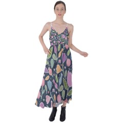 Floral Pattern Tie Back Maxi Dress by Valentinaart