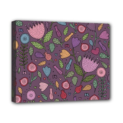 Floral Pattern Canvas 10  X 8  (stretched) by Valentinaart