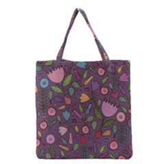 Floral Pattern Grocery Tote Bag