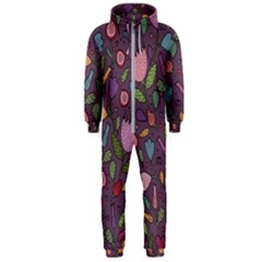 Floral Pattern Hooded Jumpsuit (men) 