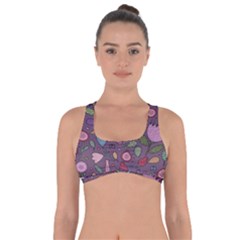 Floral Pattern Got No Strings Sports Bra by Valentinaart