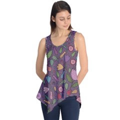 Floral Pattern Sleeveless Tunic