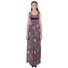 Floral Pattern Empire Waist Maxi Dress by Valentinaart