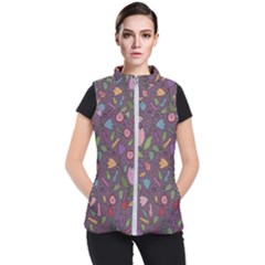 Floral Pattern Women s Puffer Vest