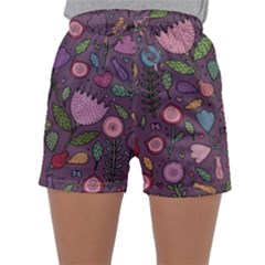 Floral Pattern Sleepwear Shorts