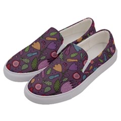 Floral Pattern Men s Canvas Slip Ons by Valentinaart