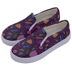 Floral Pattern Kids  Canvas Slip Ons