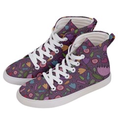 Floral Pattern Men s Hi-top Skate Sneakers by Valentinaart