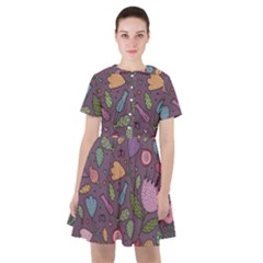 Floral Pattern Sailor Dress