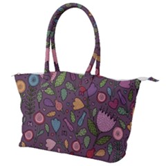 Floral Pattern Canvas Shoulder Bag