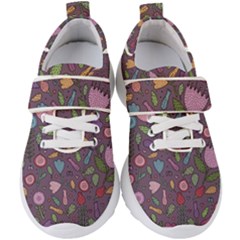 Floral Pattern Kids  Velcro Strap Shoes by Valentinaart