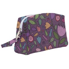 Floral Pattern Wristlet Pouch Bag (large) by Valentinaart