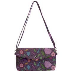 Floral Pattern Removable Strap Clutch Bag