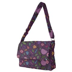 Floral Pattern Full Print Messenger Bag (m)