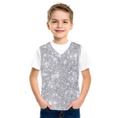 Silver And White Glitters Metallic Finish Party Texture Background Imitation Kids  Sportswear by genx