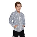 Silver and white Glitters metallic finish party texture background imitation Kids  Windbreaker View1