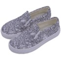 Silver and white Glitters metallic finish party texture background imitation Kids  Canvas Slip Ons View2