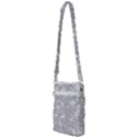 Silver and white Glitters metallic finish party texture background imitation Multi Function Travel Bag View2