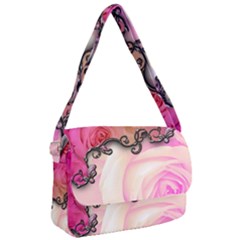 Decorative Elegant Roses Courier Bag by FantasyWorld7