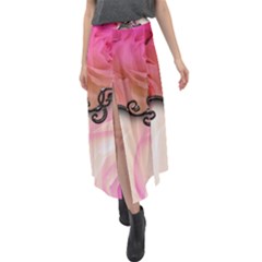 Decorative Elegant Roses Velour Split Maxi Skirt by FantasyWorld7