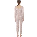 Rose Gold Pink Glitters metallic finish party texture imitation pattern Long Sleeve Catsuit View2