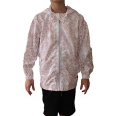 Rose Gold Pink Glitters Metallic Finish Party Texture Imitation Pattern Kids  Hooded Windbreaker by genx