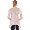 Rose Gold Pink Glitters metallic finish party texture imitation pattern Lace Front Dolly Top View2