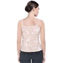 Rose Gold Pink Glitters metallic finish party texture imitation pattern Velvet Spaghetti Strap Top View2