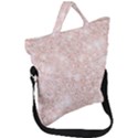 Rose Gold Pink Glitters metallic finish party texture imitation pattern Fold Over Handle Tote Bag View1