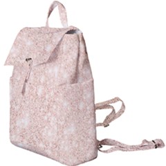 Rose Gold Pink Glitters Metallic Finish Party Texture Imitation Pattern Buckle Everyday Backpack by genx