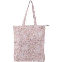 Rose Gold Pink Glitters Metallic Finish Party Texture Imitation Pattern Double Zip Up Tote Bag by genx