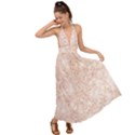 Rose Gold Pink Glitters metallic finish party texture imitation pattern Backless Maxi Beach Dress View1