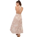 Rose Gold Pink Glitters metallic finish party texture imitation pattern Backless Maxi Beach Dress View2