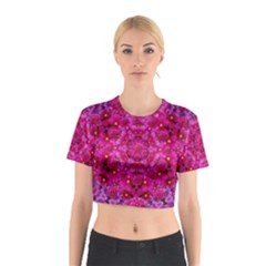 Flower Suprise To Love And Enjoy Cotton Crop Top by pepitasart