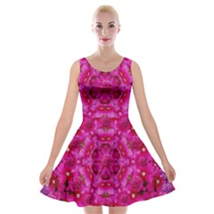 Flower Suprise To Love And Enjoy Velvet Skater Dress by pepitasart