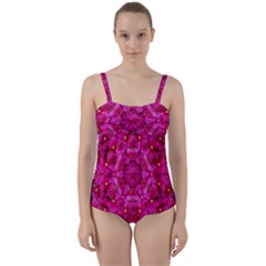 Flower Suprise To Love And Enjoy Twist Front Tankini Set by pepitasart