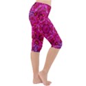 Flower Suprise To Love And Enjoy Lightweight Velour Cropped Yoga Leggings View3